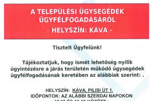 Tájékoztatás A Települési Ügysegédek Ügyfélfogadásáról