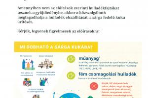 Mi dobható a SÁRGA KUKÁBA!