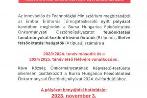 Felsőoktatási Önkormányzati Ösztöndíjpályázat 2023/24 és 2024/25