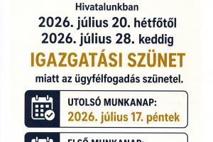 Igazgatási szünet 2026
